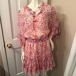 Floral Chiffon Wedding Dress